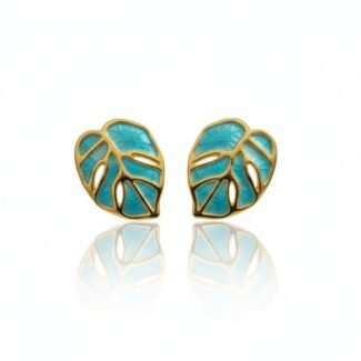 Turquoise Leaf Earrings