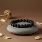 Men's Textured lava bracelet
