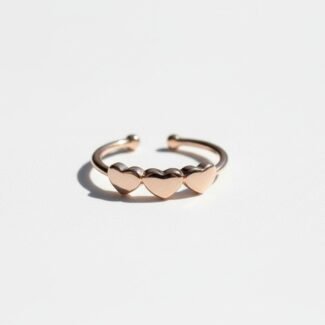 Minimalist Triple Heart Ring