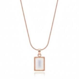 Rectangle Ice Moonstone Necklace