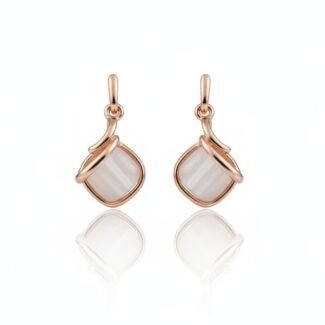 Square Pearl Drop Earring