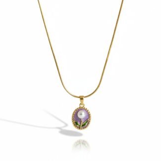 Single Pearl Pink Necklace