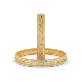 antique-finish layered bangles