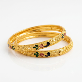Mayur Meenakari Gold Kangan