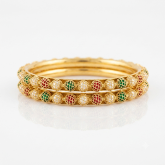 Navratna Mesh Bead Bangles
