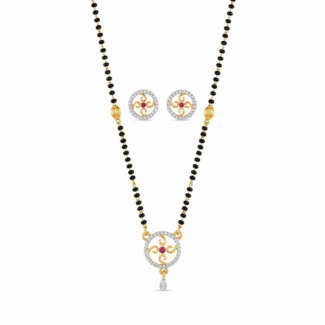 Modern Fusion Mangalsutra with earrings