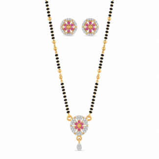 Floral Delight Mangalsutra with earrings